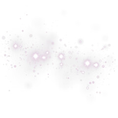 Ethereal pink and white png overlay featuring sparkling stars and soft bokeh effects, creating a dreamy atmosphere for creative design projects and visual storytelling
