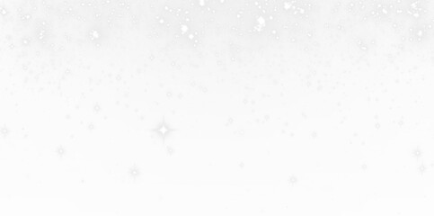 Soft white background with sparkling snowflakes and gentle bokeh effect, creating a dreamy winter atmosphere ideal for seasonal designs and festive celebrations