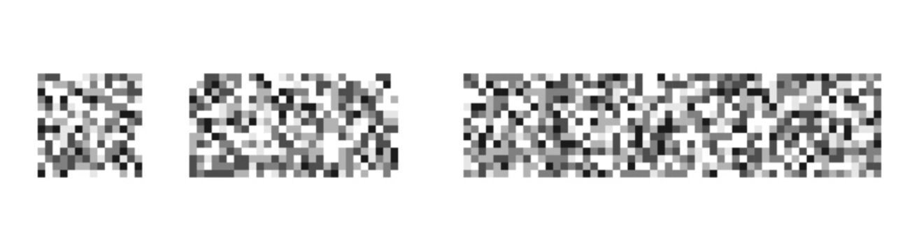 Pixelated blur censorship effect. Grey mosaic background hiding sensitive content design