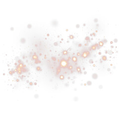 Soft pink and gold bokeh overlay with sparkling light effects, creating a dreamy atmosphere for design projects, perfect for backgrounds and artistic compositions