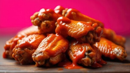 Juicy, saucy chicken wings piled high, perfect for your next party or restaurant menu