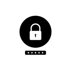Secure Password Protection Icon Vector