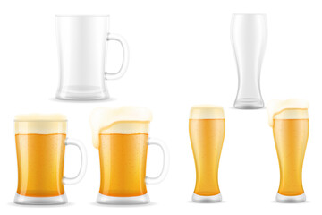 beer in mug transparent stock vector illustration beverage icons