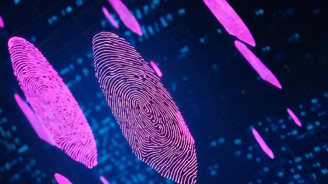 Digital Fingerprint Animation in Cyber Space

