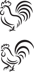 vector of an rooster logo design