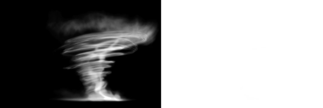 Bright glowing tornado spiral vortex, blue storm funnel rotation with particles and waves, circular radiance effect, abstract transparent background illustration PNG design 