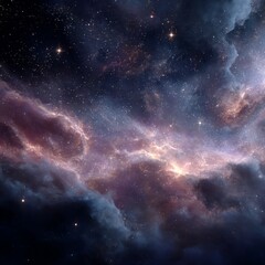 Fototapeta premium Universe with stars, constellations, galaxies, nebulae and gas and dust clouds