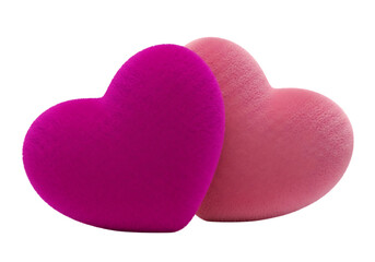 pink heart isolated on white