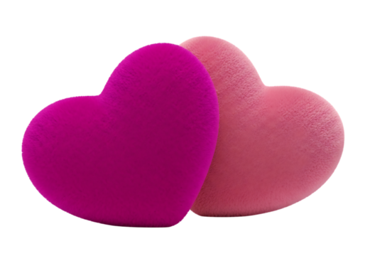 pink heart isolated on white