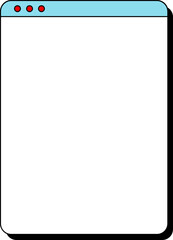 Obraz premium Minimalist web browser window interface with blank content and rounded corners