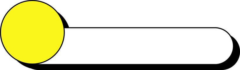 Modern yellow and white lower third graphic element over black background