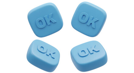 blue dice on white background