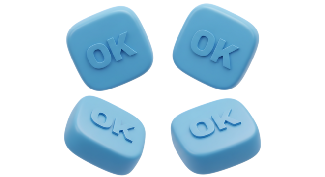 blue dice on white background