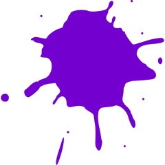 Vibrant Purple Ink Splatter Abstract Design with White Background and Dynamic Splash Elements Perfect for Creative Projects and Artistic Expression
