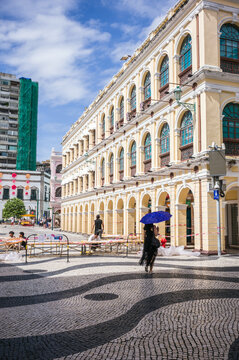 Senado square on a sunny day, Macao, China