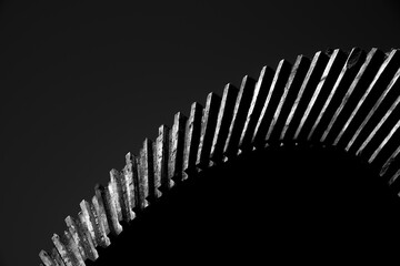 Abstract brick wall on dark background