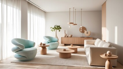 Chic Neutral Living Room with Modern Touches