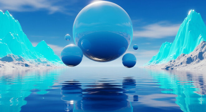 abstract HDRI environment map, rendering Generative AI
