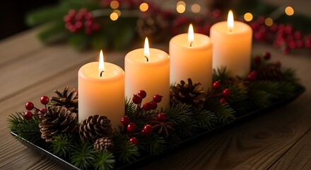 Advent Candles - A Warm and Festive Holiday Decoration.