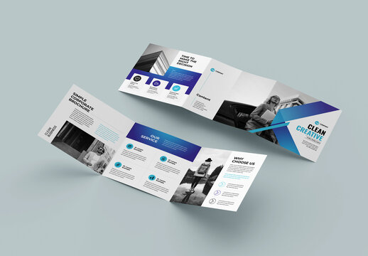 Creative Business Square Trifold Brochure Template