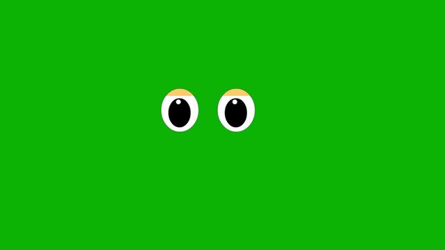 Simple eye cartoon moving animated stock video
