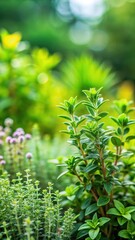 Aromatic herbs in a garden