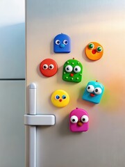 Colorful letters on fridge