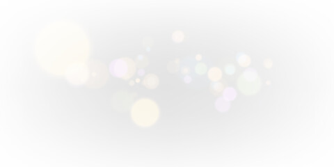 Magical bokeh light glitter trail festive background PNG.