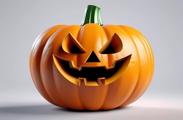 Halloven pompkins. Cheerful Yask-oh-Lantern, sinister, glowing pompkin
