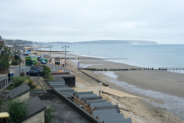 Obraz premium View of Shanklin from the Chine end of the Esplanade. Shanklin, Isle of Wight, England. 