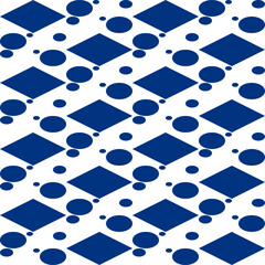Two tone blue, blue line, blue white checkerboard diamond and dot bubble seamless repeat pattern, design for fabric print, vintage wrap paper print, traditional culture patter