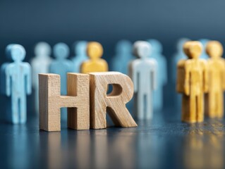 Crafting Human Resources Strategy Wooden Letters in Focus Employee Success People Management Development HR Teamwork Company Culture Talent Acquisition Business Growth