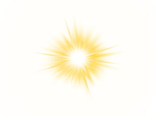 Golden Sparkle Star Light Effect PNG
