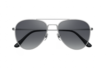 Aviator sunglasses with dark grey gradient lenses