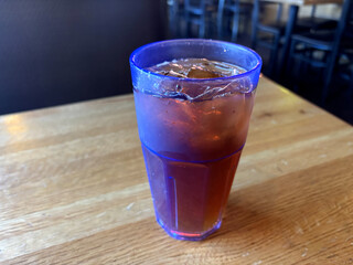 A Mango Ice Tea in Restaurant