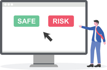  Signpost pointing to different directions - safety and risk cartoon animation
