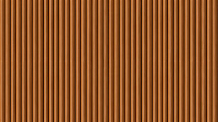 SEAMLESS fluted wall panel background, natural brown wood texture, modern decorative accent wall, half-round wooden slats.