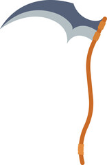 Scythe Flat Illustration. Clean Icon Design Element on Isolated White Background