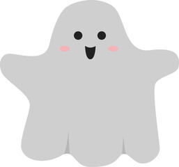 black and white cartoon ghost