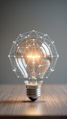 light bulbs concept creative idea with innovative technology and creativity, Concept of idea and innovation
