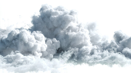 Clouds gas smoke floating isolate white backgrounds  Stock Illustration