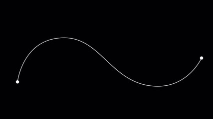 Dynamic White Curve Animation on Black Background: Abstract Motion Graphic