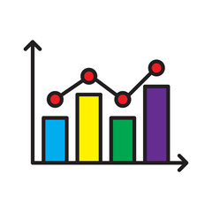 finance graph, vector illustration 