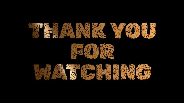 Thank You For Watching Animation 4k 