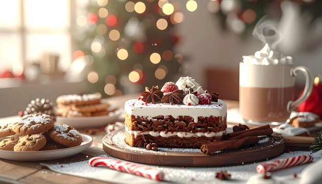 Festive Christmas Dessert Table - Powered by Adobe