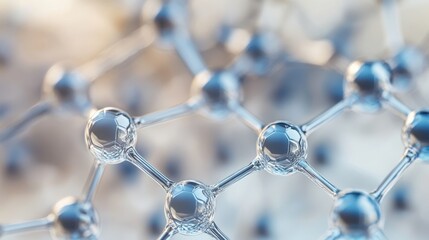 Molecular structure showcasing interconnected atoms and bonds in a scientific context