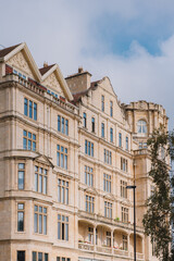 Exterior of residential building in Bath, England.