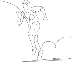 Continuous One Line Drawing of a Running Manrunner, running, one line drawing, continuous line, sport, athlete, fitness, line art, marathon, exercise, man, minimalist, speed, sprint, illustration, 