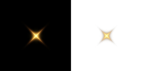 Golden Sparkle Light Flare PNG.