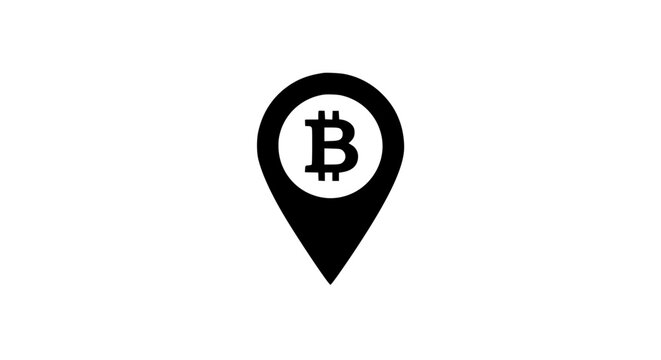 Crypto label black white icon 